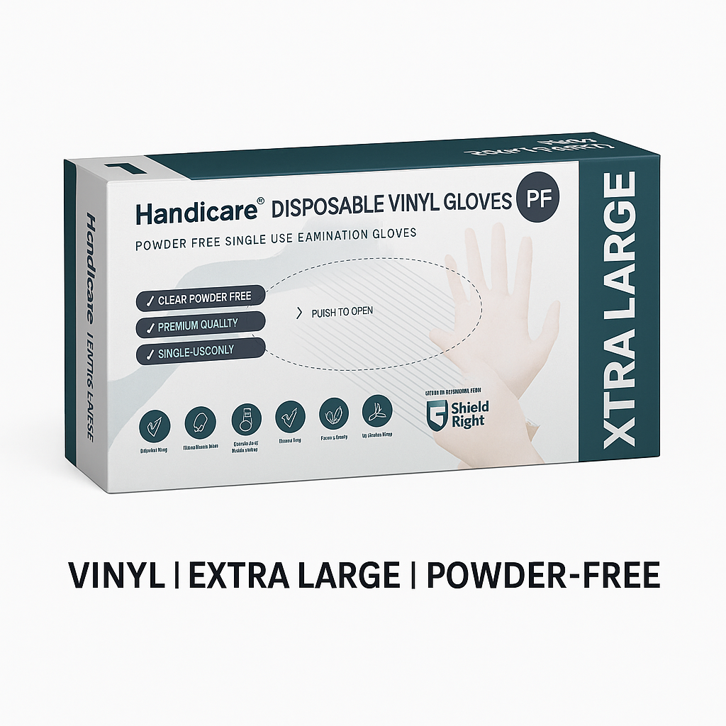 Handicare Disposable Vinyl Gloves – Extra Large